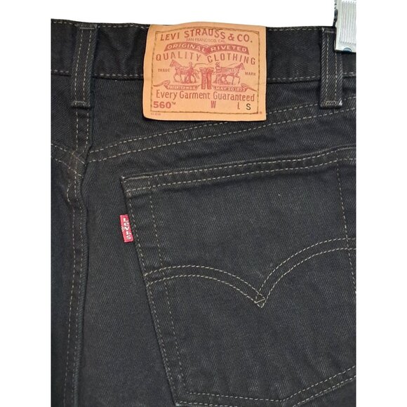 Vtg Levis 560 Y2K Jeans Womens Size 8 Regular S Loose Fit Straight Leg  Black 90 - Picture 7 of 8
